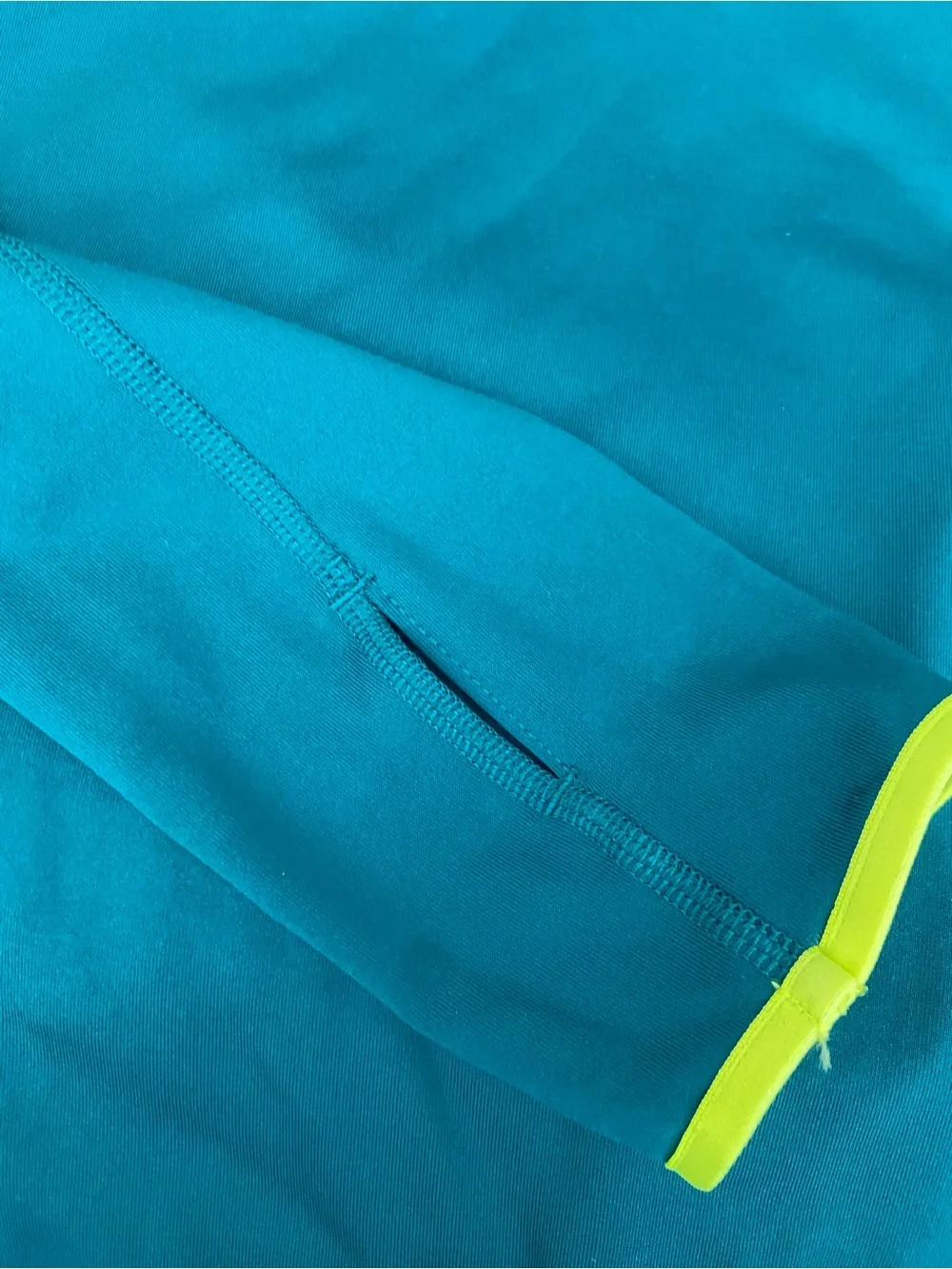 Nike Teal Hoodie with Neon Yellow Drawcords
